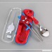 Marvel Spiderman Flatware Kids Nursery Baby Spoon and Training Chopstick Set with a Portable Box - B01J0SVPTC